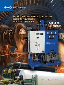 Pall HLP6 Oil Purifier