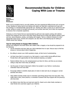 Recommended Books for Children Coping With Loss or Trauma