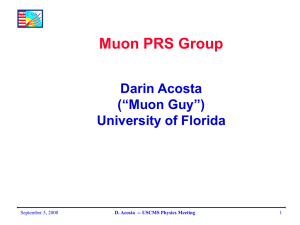 Muon PRS Group Darin Acosta (“Muon Guy”) University of Florida