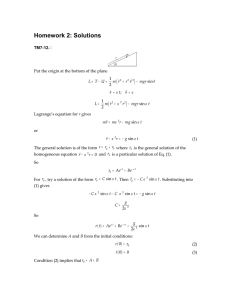 ( ) Homework 2: Solutions