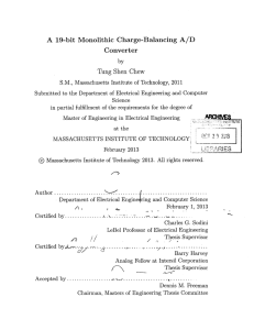 A  19-bit  Monolithic  Charge-Balancing  A/D Converter by