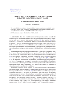CONTROLLABILITY OF SEMILINEAR STOCHASTIC DELAY EVOLUTION EQUATIONS IN HILBERT SPACES