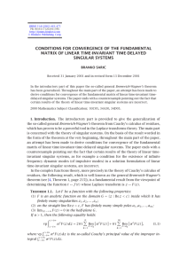 CONDITIONS FOR CONVERGENCE OF THE FUNDAMENTAL MATRIX OF LINEAR TIME-INVARIANT TIME-DELAYED