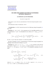 ON SOME NEW GENERALIZATIONS OF OSTROWSKI INTEGRAL INEQUALITY