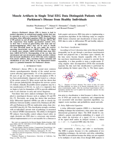 Muscle Artifacts in Single Trial EEG Data Distinguish Patients with