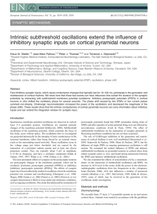 Intrinsic subthreshold oscillations extend the influence of