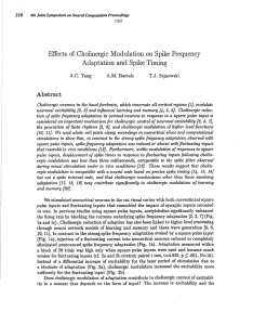Effects of  Cholinergic Modulation on Spike Frequency Abstract A.C.