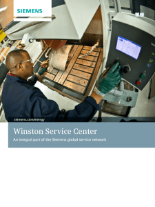 Winston Service Center siemens.com/energy