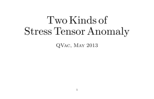 Two Kinds of Stress Tensor Anomaly QVac, May 2013 1