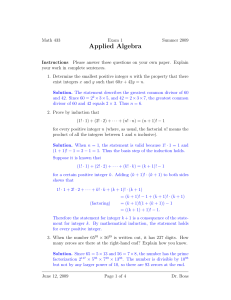 Applied Algebra