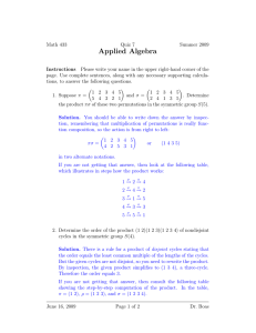 Applied Algebra