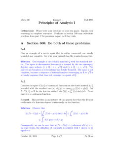 Principles of Analysis I