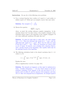 Math 617 Examination 3 November 21, 2006