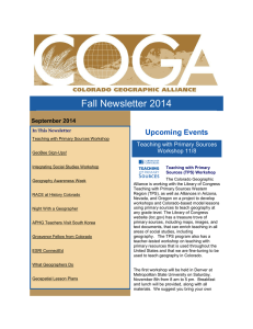 Fall Newsletter 2014  Upcoming Events September 2014