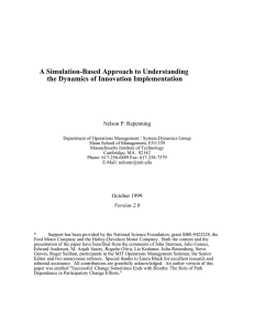 A Simulation-Based Approach to Understanding the Dynamics of Innovation Implementation