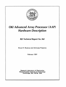 OKI  Advanced Array Processor (AAP) Hardware  Description