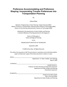 Preference Accommodating and Preference Shaping: Incorporating Traveler Preferences into Transportation Planning