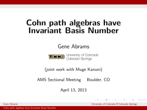 Cohn path algebras have Invariant Basis Number Gene Abrams