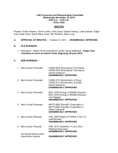 LAS Curriculum and Requirements Committee Wednesday November 18, 2015 – 9:30 a.m.