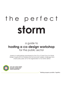 storm t h e   p e r f e... hosting a co-design workshop a guide to