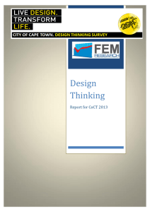 Design Thinking Report for CoCT 2013