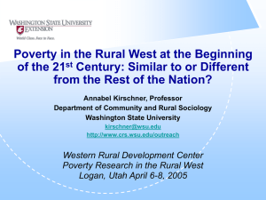 Poverty in the Rural West at the Beginning of the 21