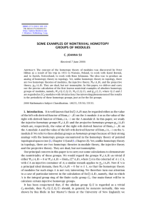 SOME EXAMPLES OF NONTRIVIAL HOMOTOPY GROUPS OF MODULES C. JOANNA SU