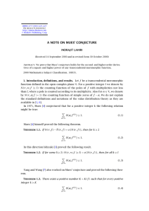A NOTE ON MUES’ CONJECTURE INDRAJIT LAHIRI
