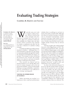 W Evaluating Trading Strategies C R. H