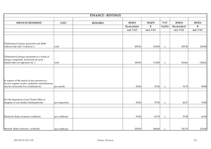 FINANCE - REVENUE