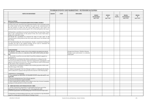 TOURISM EVENTS AND MARKETING - OUTDOOR FACILITIES