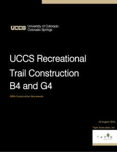 UCCS Recreational Trail Construction B4 and G4 100% Construction Documents