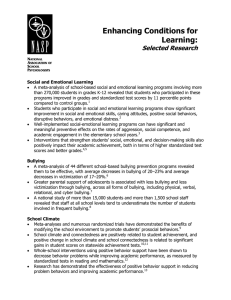 Enhancing Conditions for Learning:  Selected Research