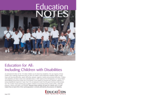 Education for All: Including Children with Disabilities