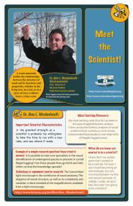 Meet the Scientist! Dr. Alex C. Wiedenhoeft