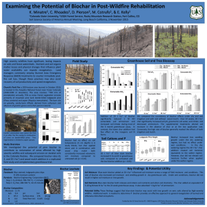 Examining the Potential of Biochar in Post-Wildfire Rehabilitation  K. Minatre