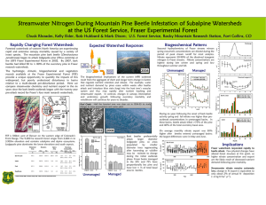 Streamwater Nitrogen During Mountain Pine Beetle Infestation of Subalpine Watersheds