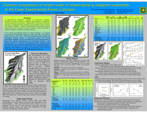 Chemical composition of stream water in mixed alpine &amp; subalpine watersheds