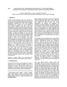 MONITORING FUEL CONSUMPTION AND MORTALITY FROM PRESCRIBED