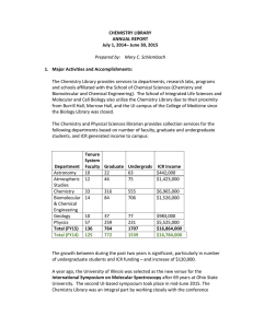 CHEMISTRY LIBRARY ANNUAL REPORT July 1, 2014– June 30, 2015