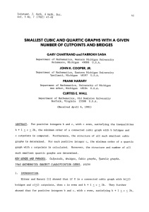 SMALLEST CUBIC AND GRAPHS WITH A