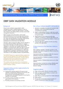 DEBT DATA VALIDATION MODULE Capacity-building modules of the DMFAS Programme