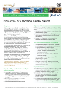 PRODUCTION OF A STATISTICAL BULLETIN ON DEBT