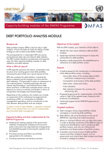 DEBT PORTFOLIO ANALYSIS MODULE Capacity-building modules of the DMFAS Programme