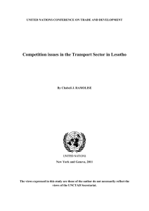Competition issues in the Transport Sector in Lesotho