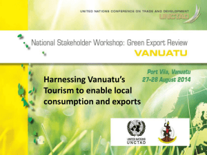Harnessing Vanuatu’s Tourism to enable local consumption and exports