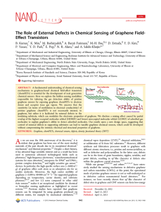 The Role of External Defects in Chemical Sensing of Graphene... ﬀect Transistors E