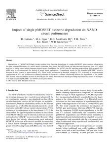 Impact of single pMOSFET dielectric degradation on NAND circuit performance D. Estrada