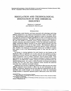 REGULATION  AND  TECHNOLOGICAL INDUSTRY