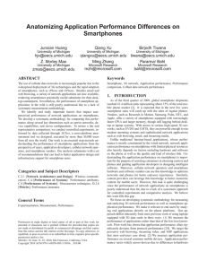 Anatomizing Application Performance Differences on Smartphones